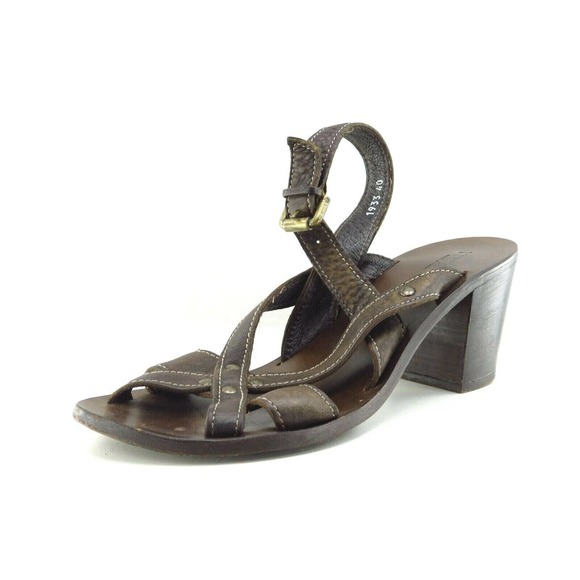 Tremp Sz 40‎ M Brown Strappy Leather Women Sandals 1935 - Picture 1 of 7